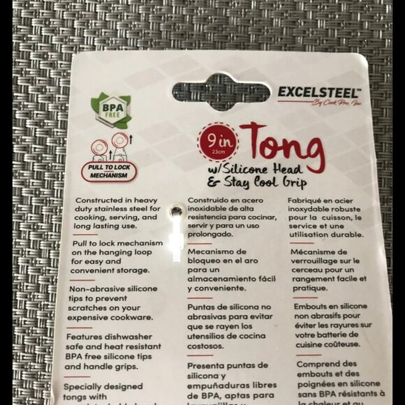 NEW Winco 9-Inch Non-Slip Locking Tongs - Picture 3 of 4